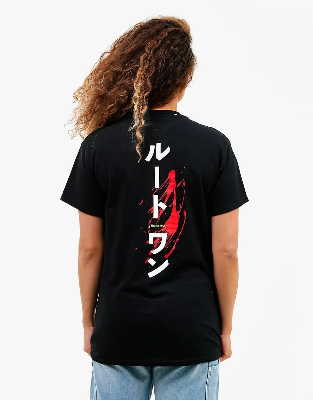 Route One Katakana T-Shirt - Black