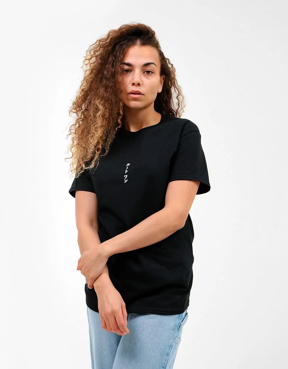 Route One Katakana T-Shirt - Black