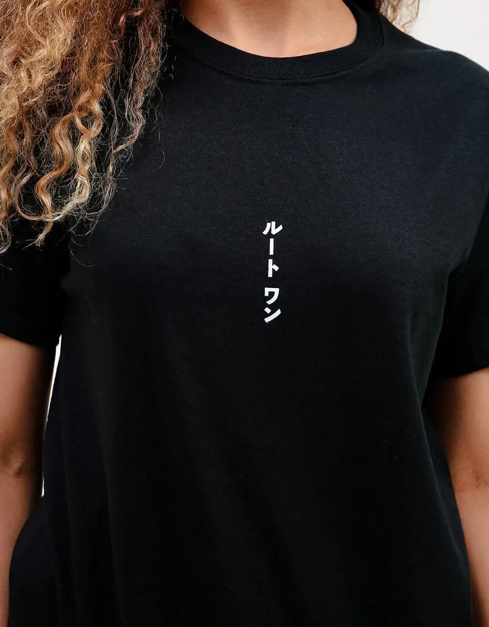 Route One Katakana T-Shirt - Black