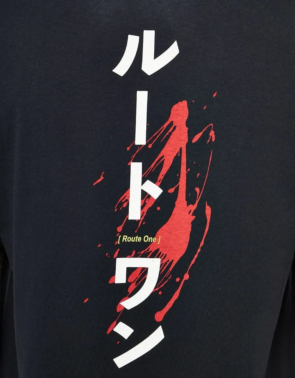 Route One Katakana T-Shirt - Black