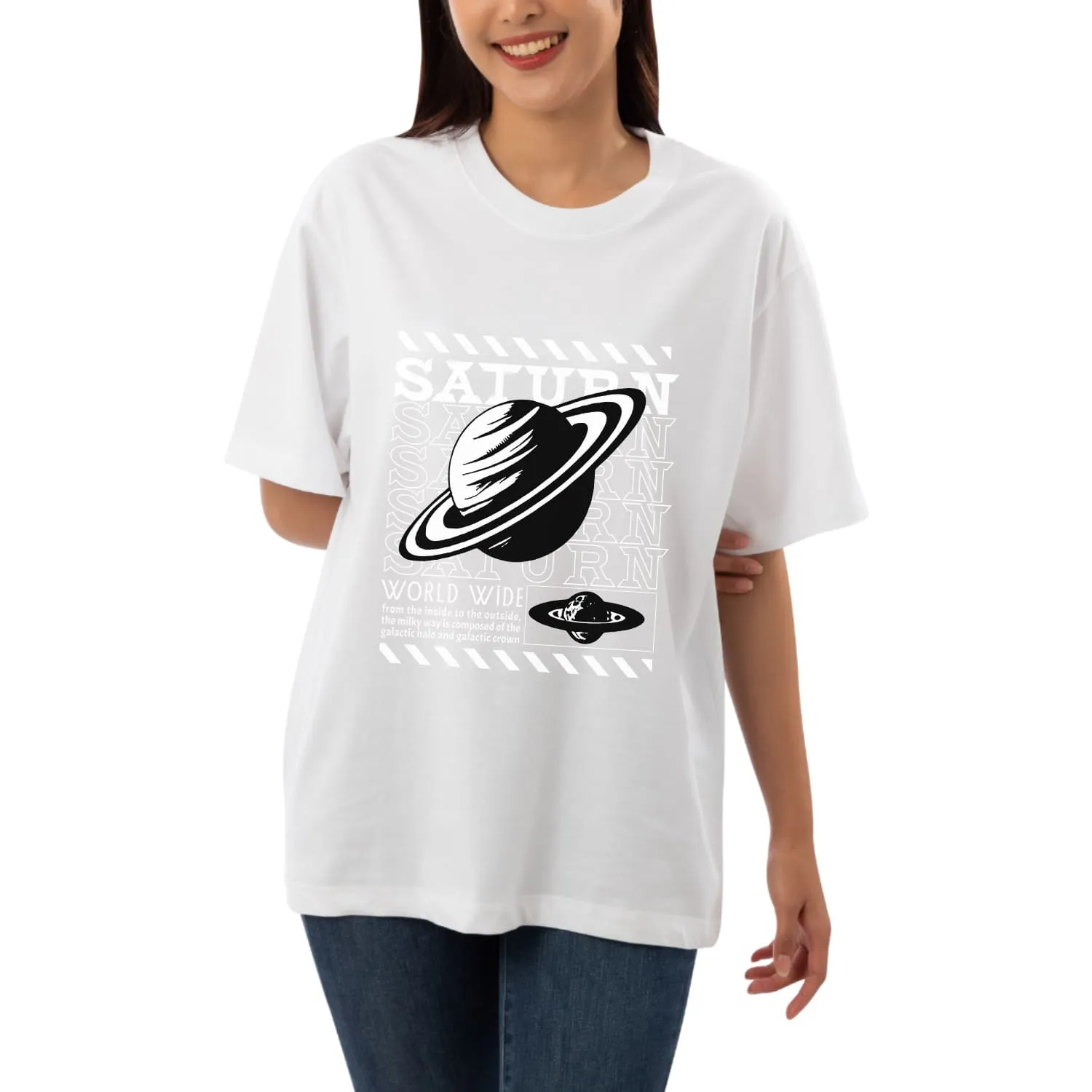 Saturn Womens Oversized T-shirt