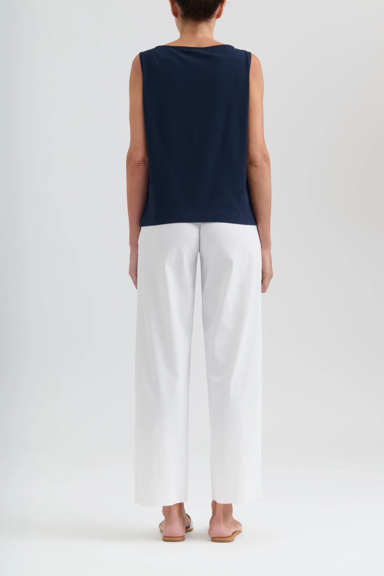 Sleeveless Shell Top - Navy