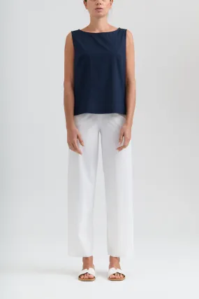 Sleeveless Shell Top - Navy