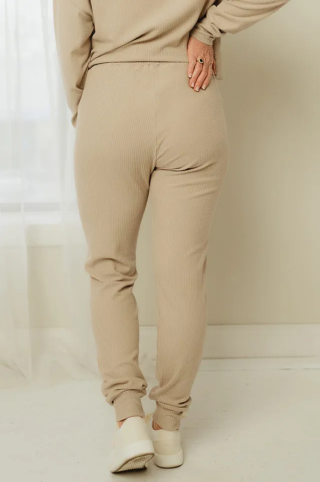 Soft Brushed Rib Sweatpants