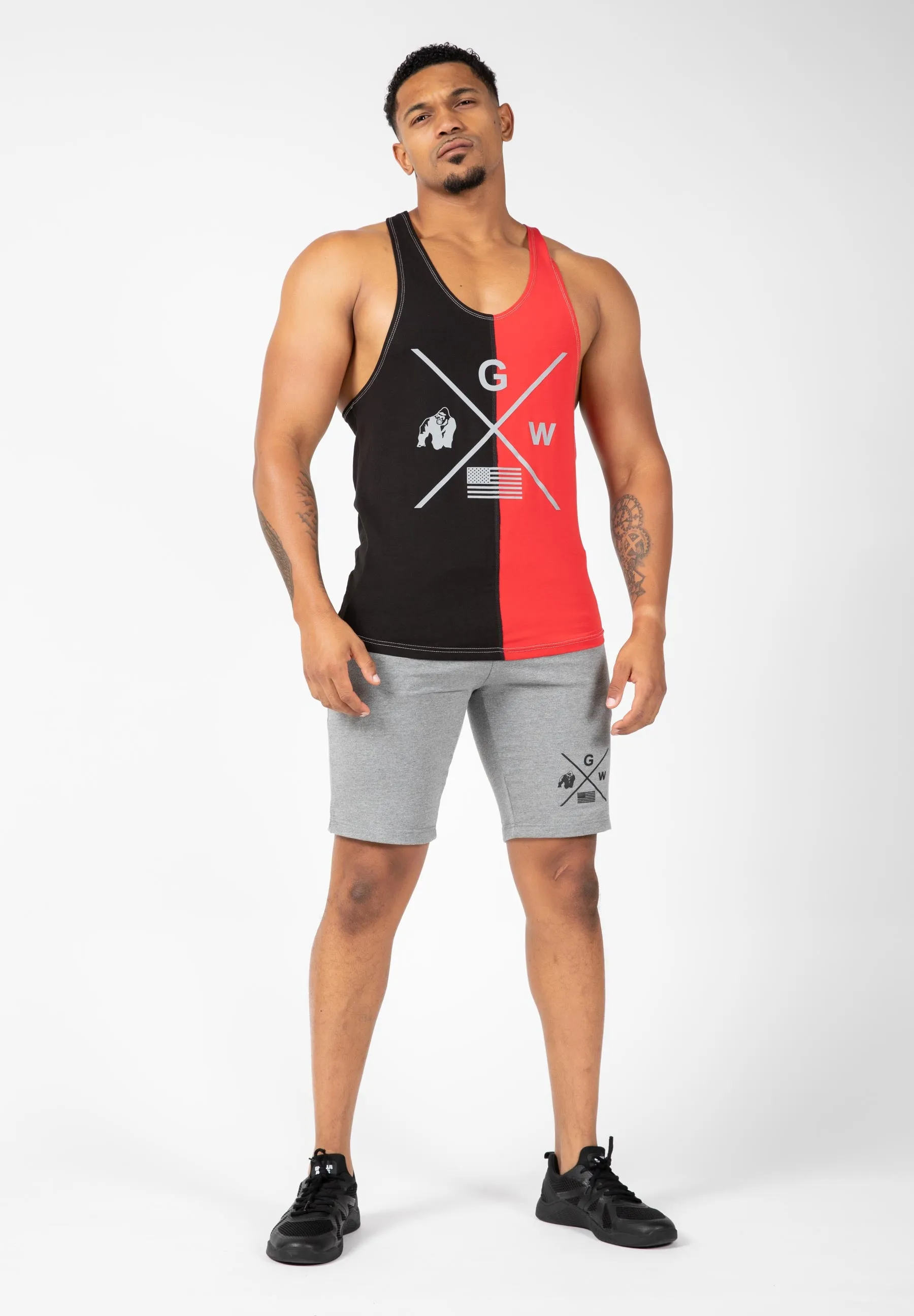 Sterling Stringer Tank Top - Black/Red