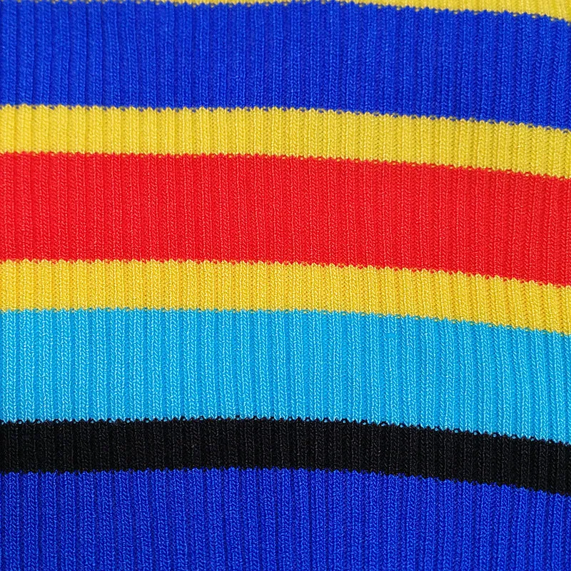 Suspender Striped Rainbow Vest