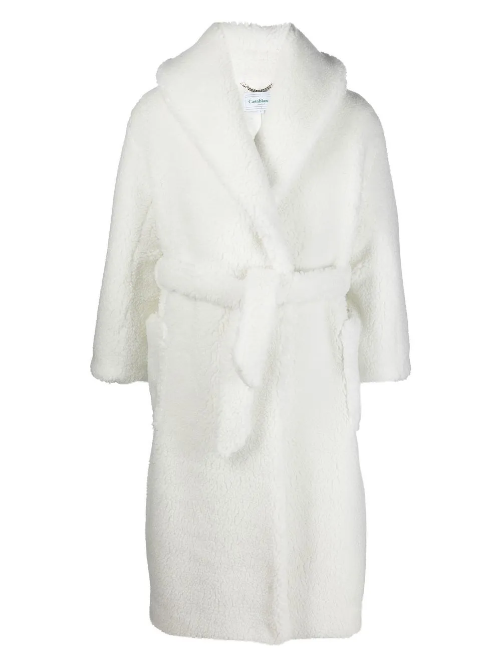 teddy-texture bathrobe