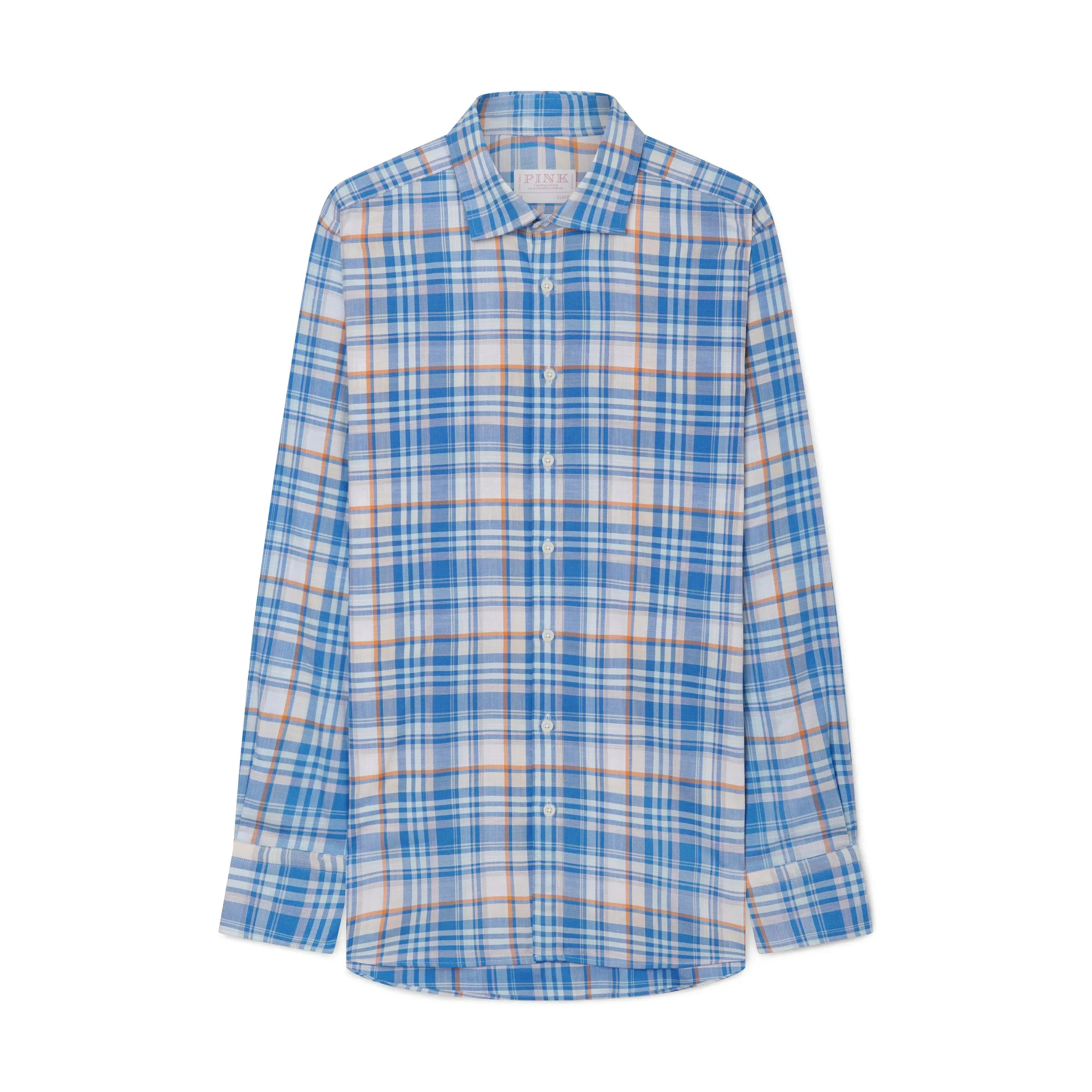 Thomas Pink Classic Fit Smart Casual Chambray Melange Shirt