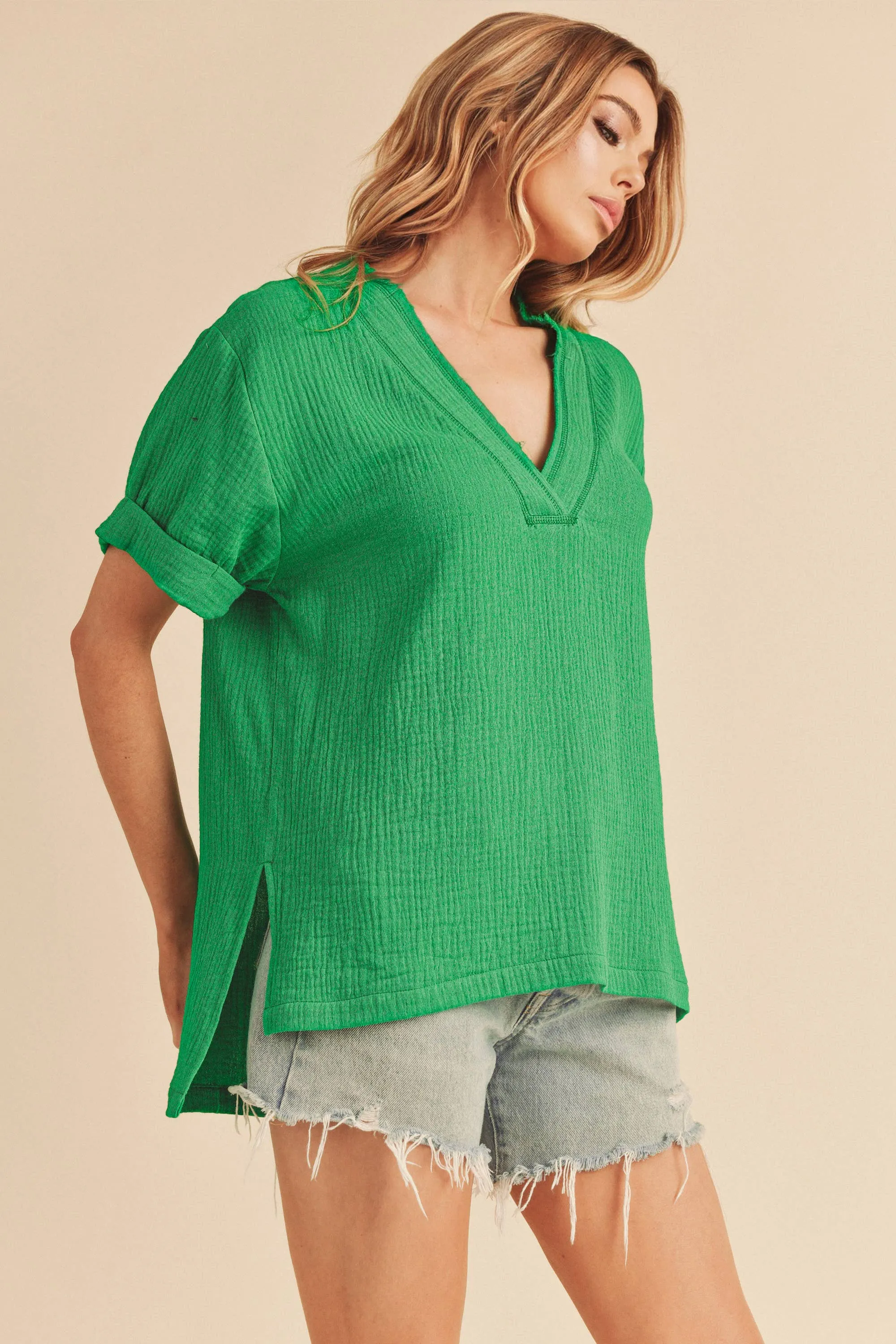 Trudie Top 4: Teal  Top