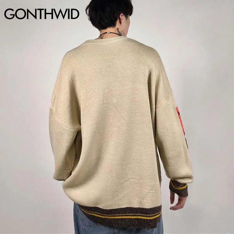 Van Gogh Sleeve Patchwork Sweaters