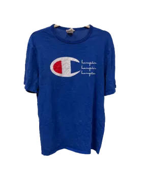 Vintage Blue Champion T-Shirt Large