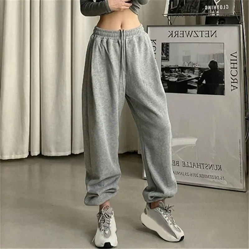 Women's Black Jogging Baggy Sweatpants
