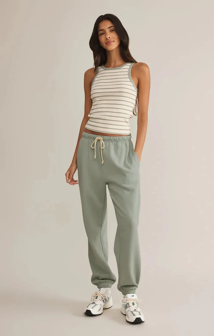 ZSU Hadley Striped Tank in Sage Stripe