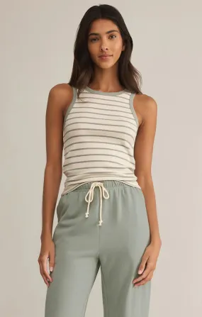 ZSU Hadley Striped Tank in Sage Stripe